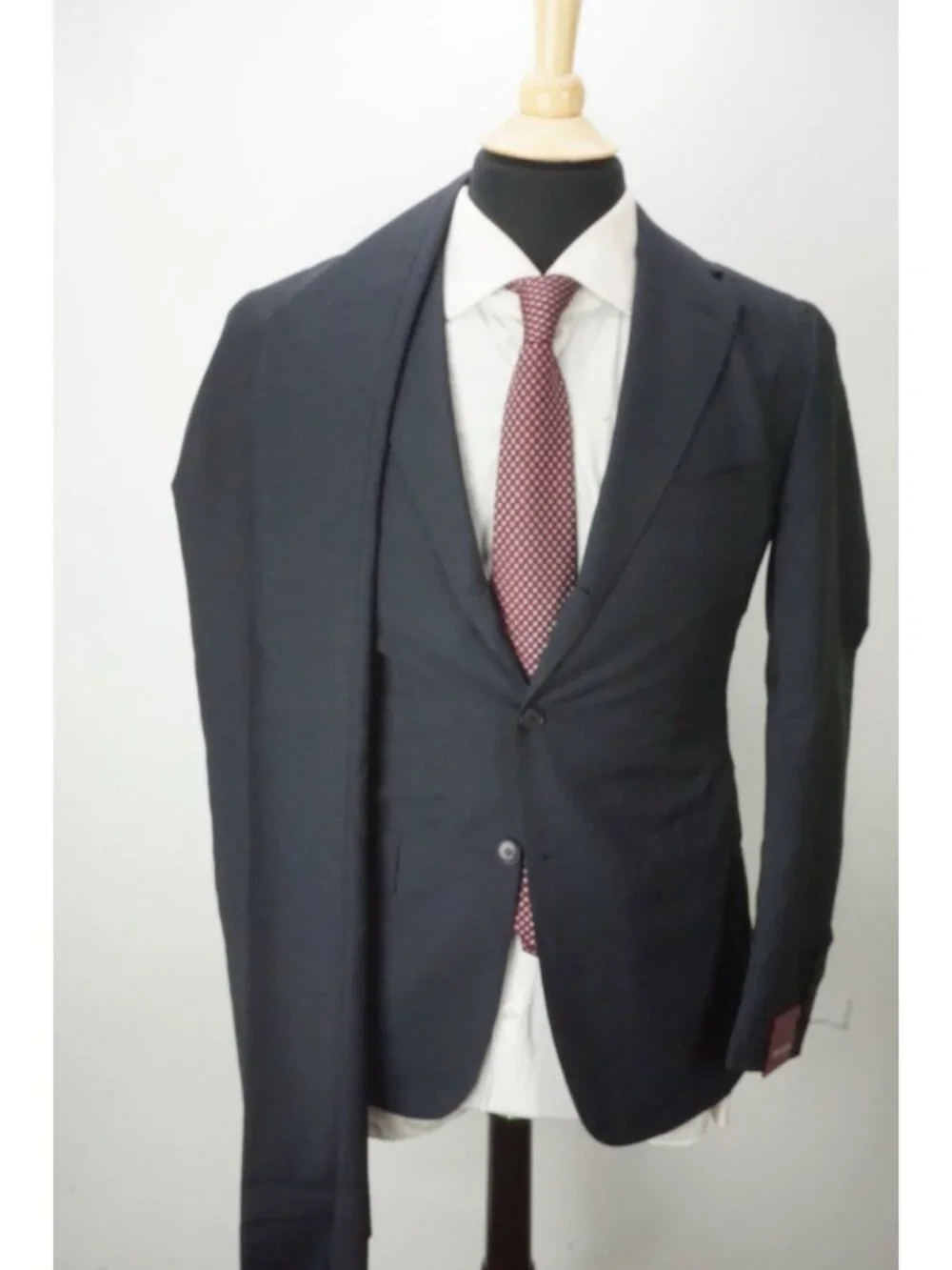 Sartoria Partenopea Blue 160s Wool 2 Pc Suit Jacket Pant 46EU 36 US NEW